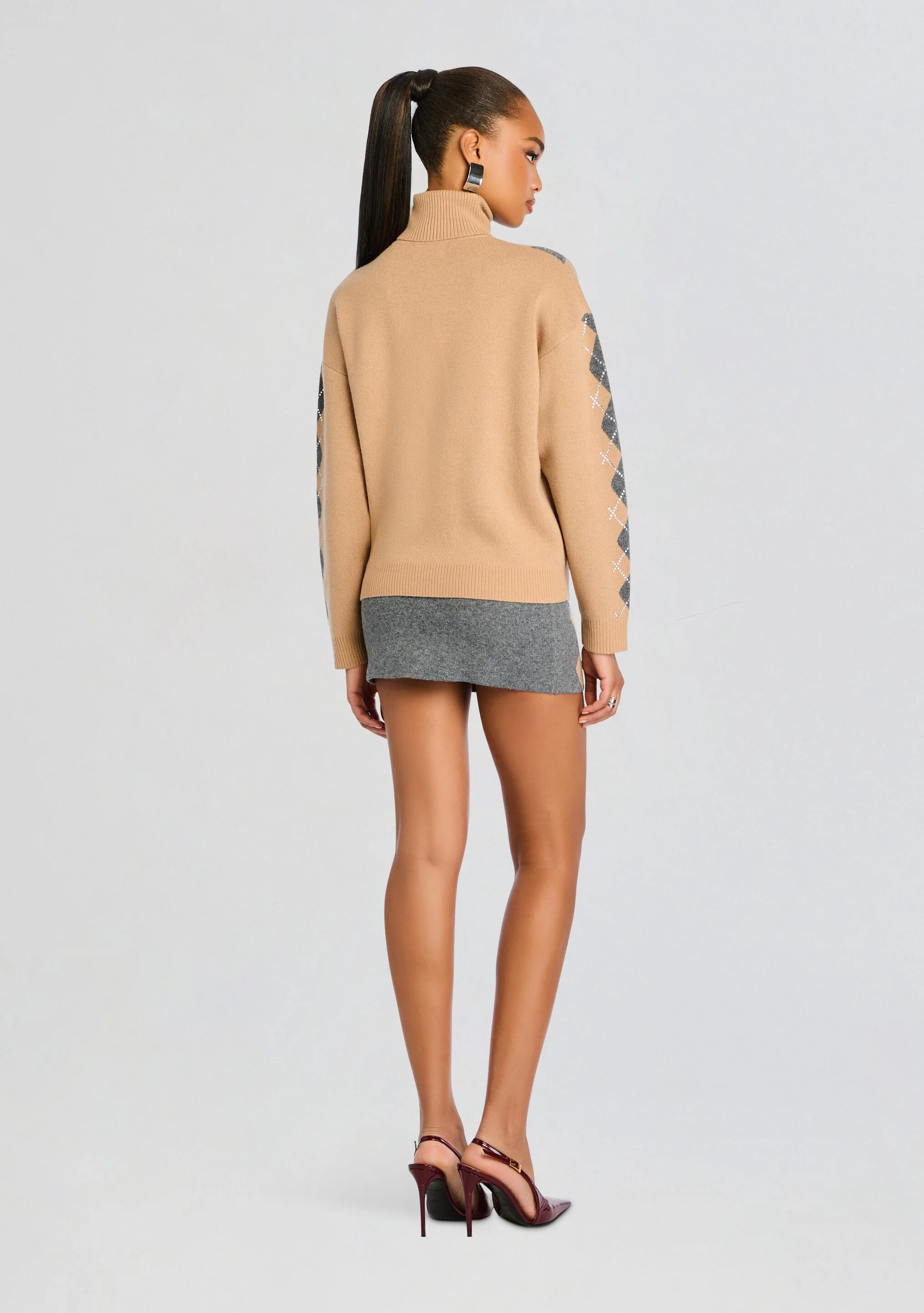 Cecilie Embellished Knit Skirt - Image 4