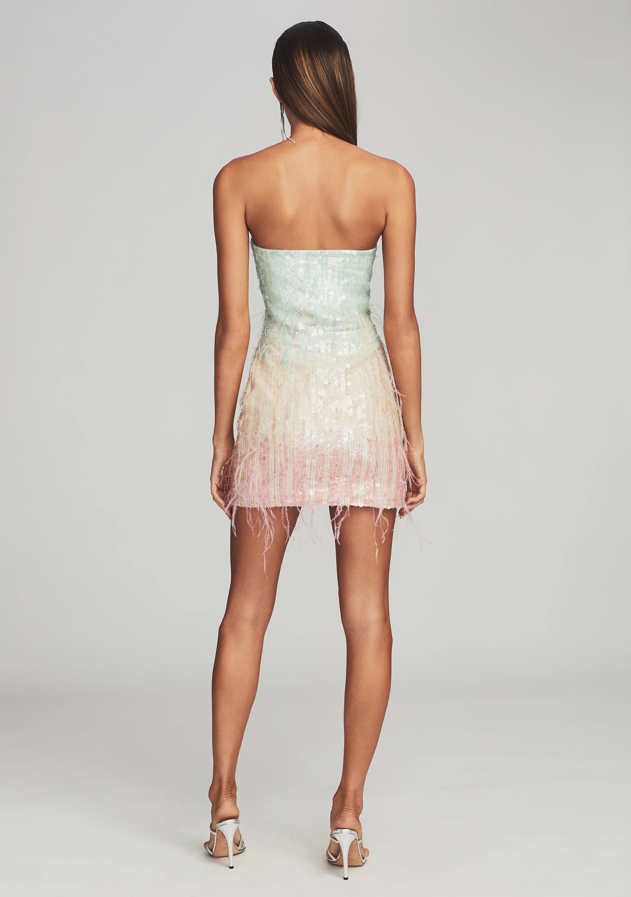 Anastasia Sequin Feather Dress - Image 3
