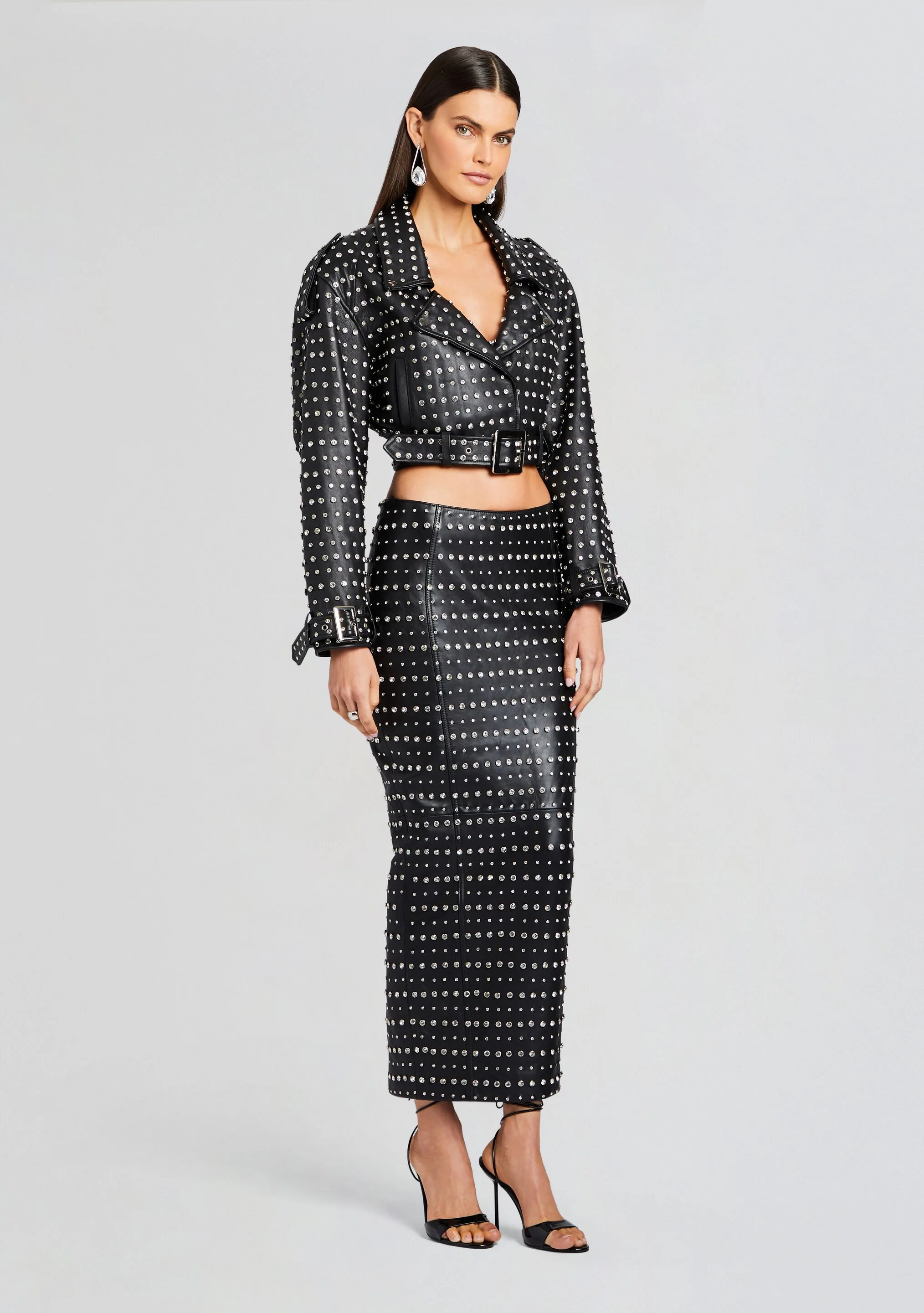 Mora Embellished Leather Jacket - Image 3