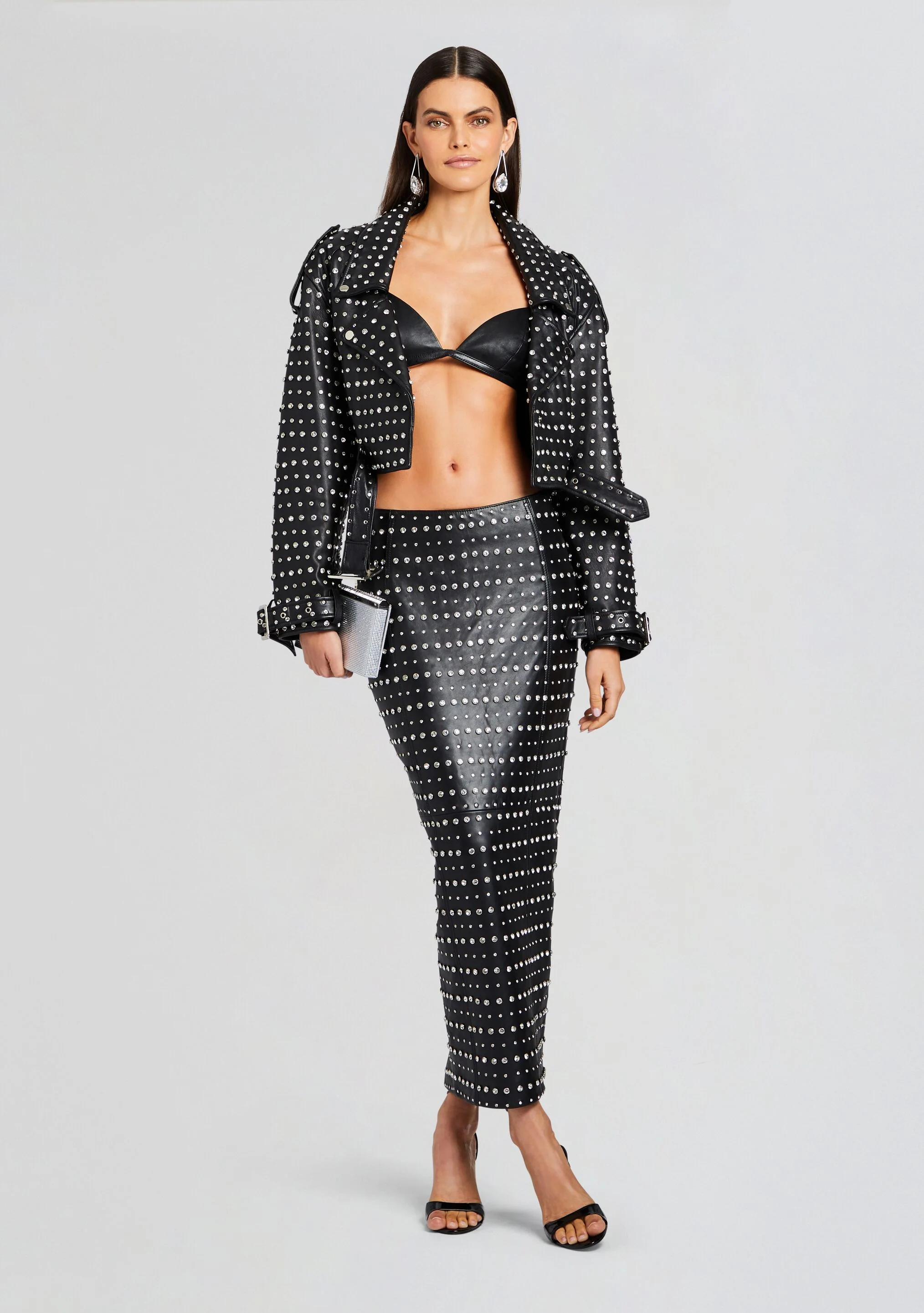 Mora Embellished Leather Jacket - Image 6