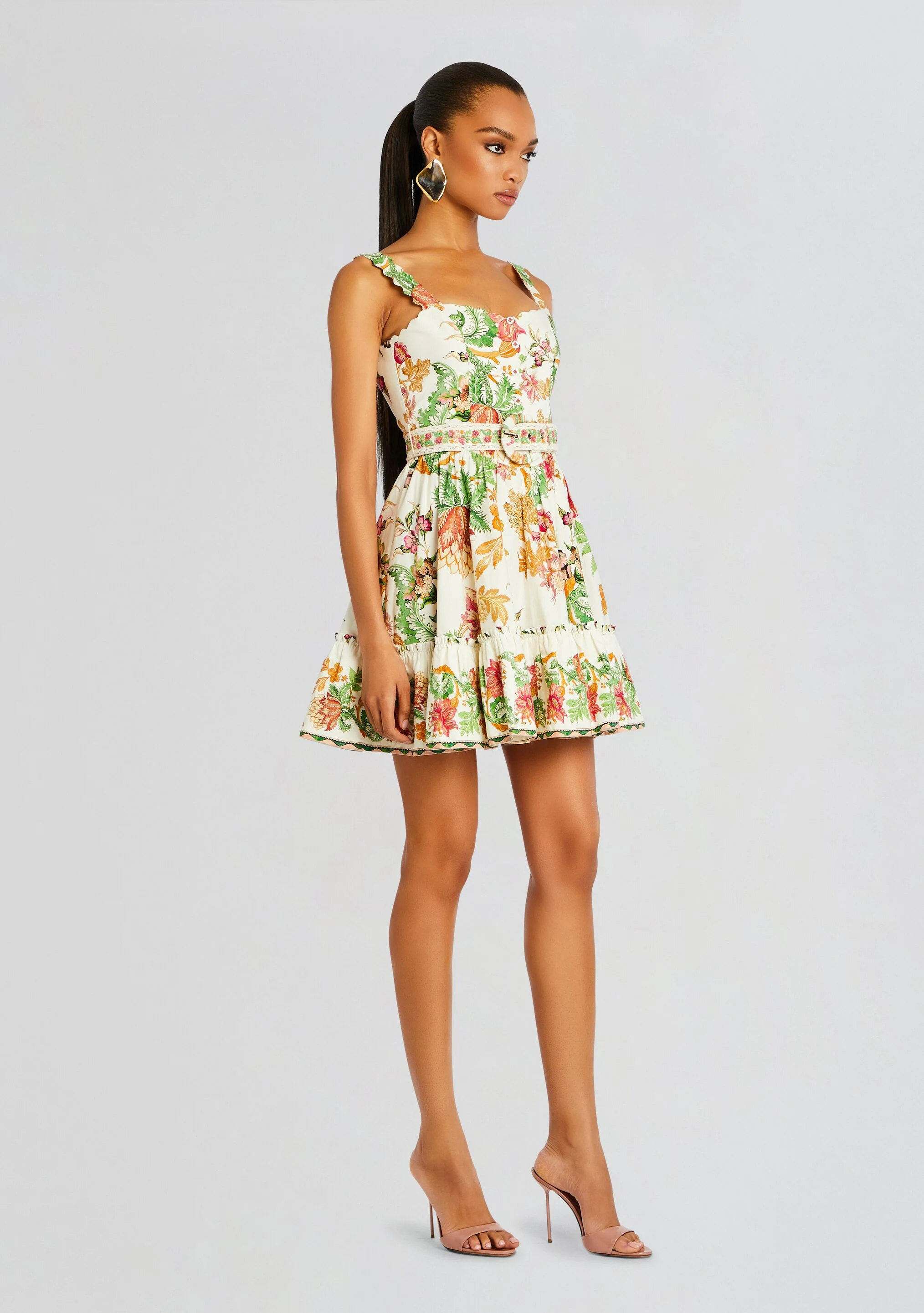 Pahi Short Dress With Belt - Image 3