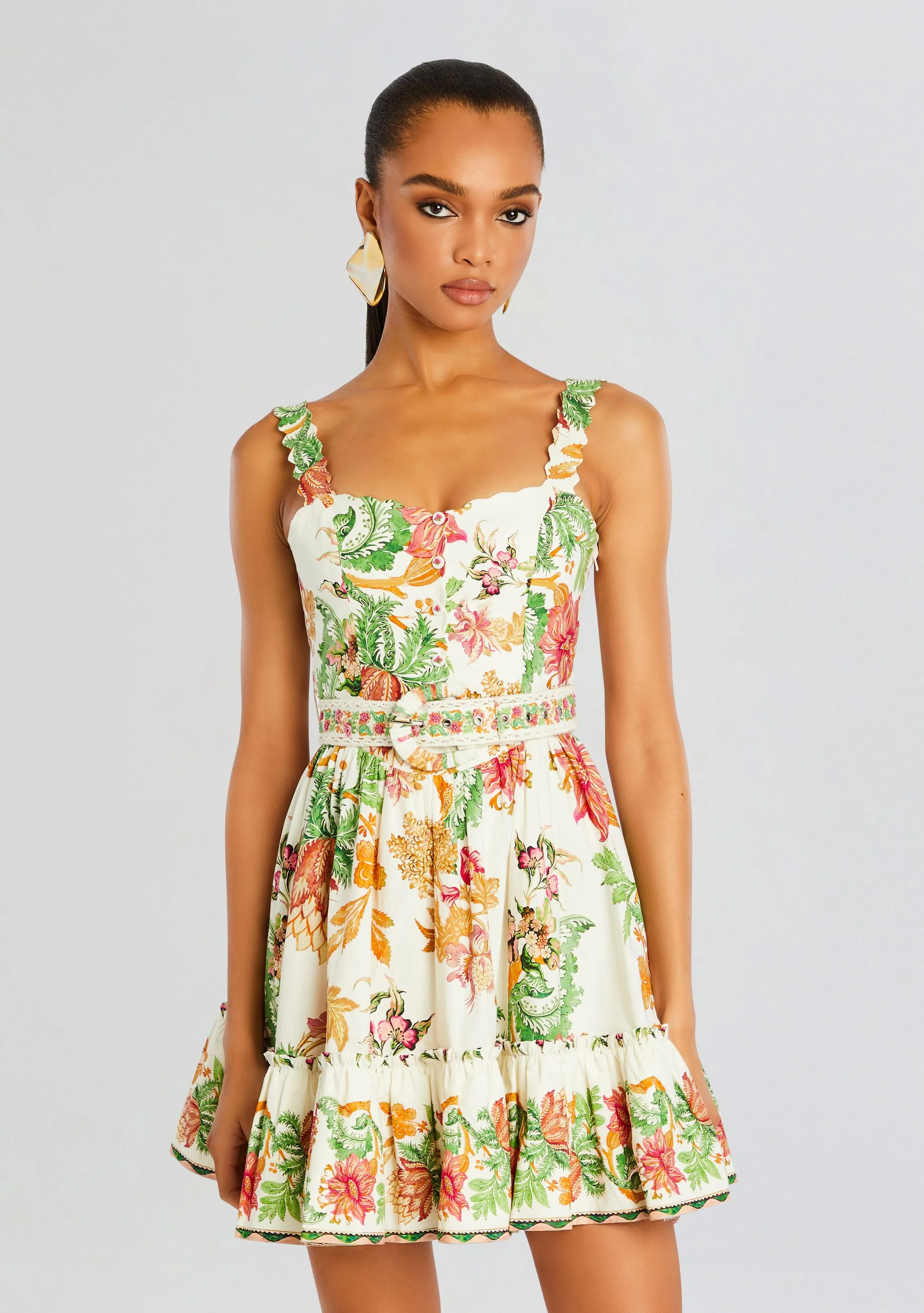 Pahi Short Dress With Belt - Image 5